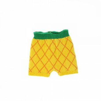 フルーツニットパンツ 子供用 90〜110cm イエロー/パイナップル 008603125