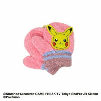 ポケットモンスター(ポケモン) ピカチュウ ワッペン 幼児用手袋(トドラー) サーモン(5) PM4177323