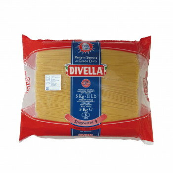 DIVELLA ディヴェッラ パスタ ♯09 スパゲッティーニ 5kg×3個 606-162※2026年1月13日入荷分予約受付中