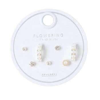 フラワーリング セットピアス CP・シャンパンゴールド AAP1947-CP