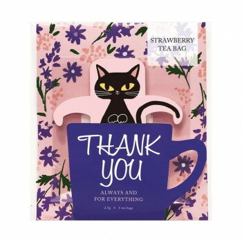 陶和 フラワーベッド ティーバッグ クロネコ ストロベリーティー 3杯分×12セット 12037