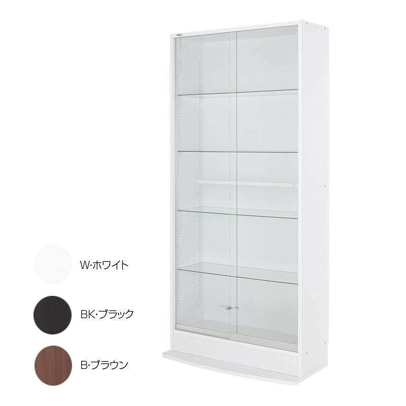 樂天商城 - コレクションラックワイド 引き戸ハイタイプ 奥行29cm本体 CR-TH8329　W・ホワイト