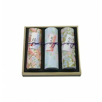 奥野晴明堂 花くらべ(桜・椿(赤)・紅梅)筒3本入 桐箱入り