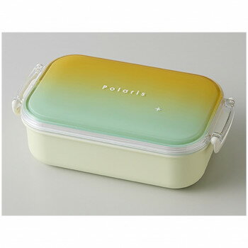 Polaris ポラリス 長角タイトランチ 弁当箱 M イエロー/グリーン 24-462942