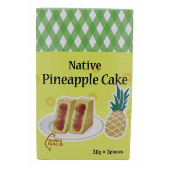 フジフードサービス 台湾 竹葉堂 フルーツケーキ パイナップルケーキ 90g (3個) 24袋のサムネイル