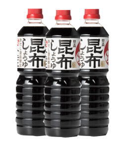 トモエ日高昆布しょうゆ　塩分カット　1L×6本セット