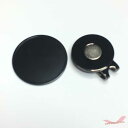 ブラック ビッグサイズのゴルフマーカー 33mm ハットクリップセット