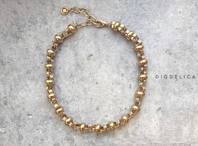 【GIVENCHY】ジバンシィ・ヴィンテージネックレスv1279ジバンシー【DIGDELICA】海外UESD中古品・VINTAGE・NECKLACE・ディデリカ　ゴールド