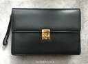 【YvesSaintLaurent】ヴィンテージイヴサンローラン・イブサンローラン・クラッチバッグ YSL Vintage クラッチ BAG レザー ブラック v1217【DIGDELICA】中古品UESD