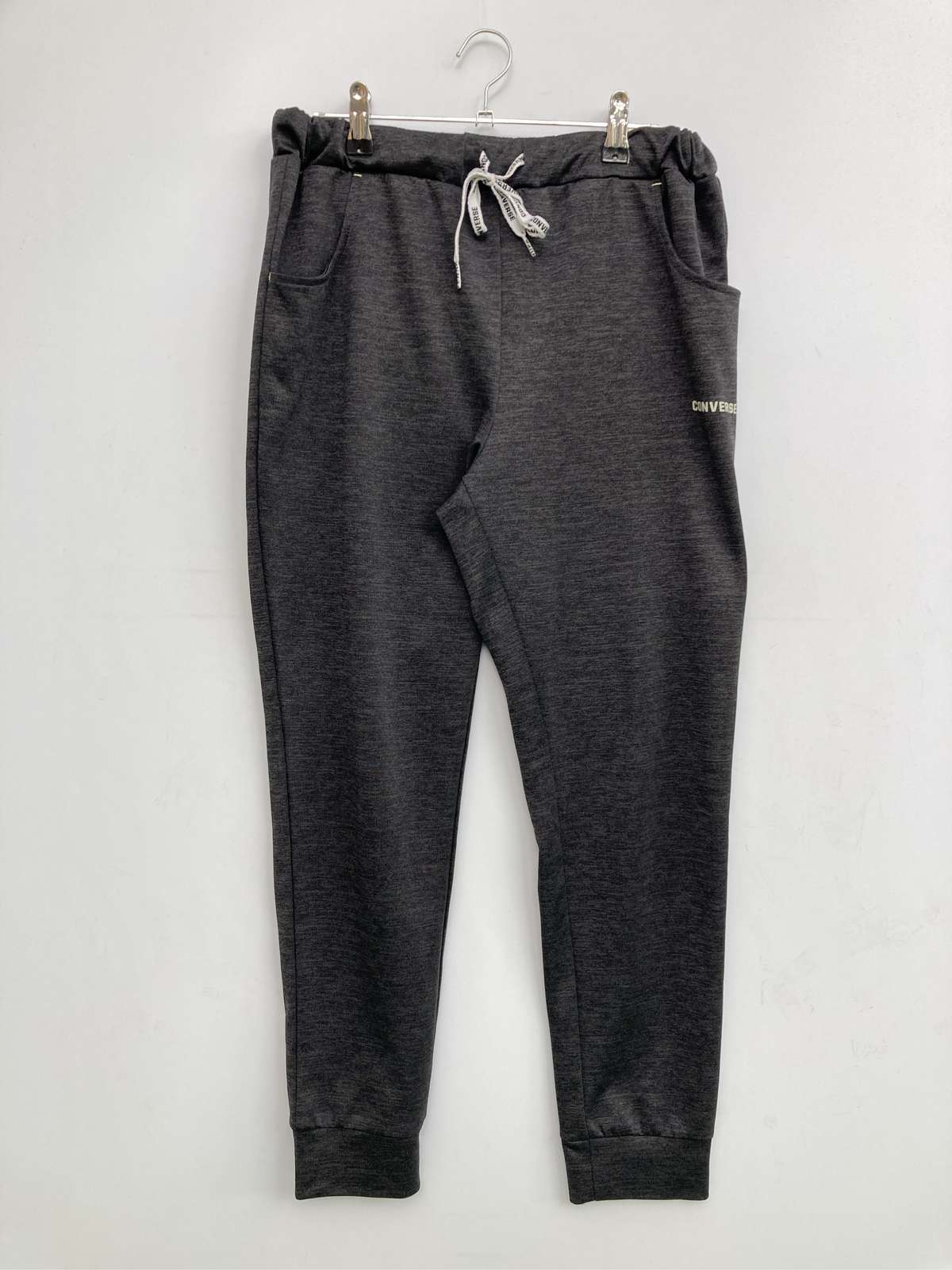 【中古】CONVERSE コンバース スウェットパンツ M ウエスト64～70 ブラック レディース