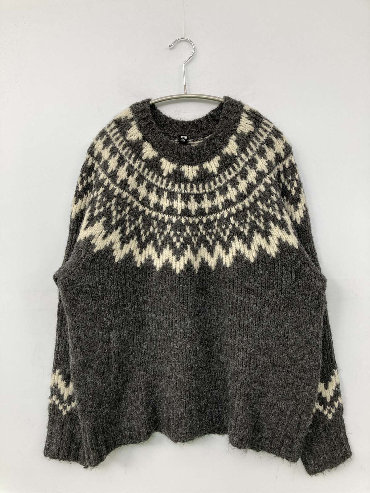 【中古】UNIQLO ユニクロ ニット/セーター XL グレー レディース