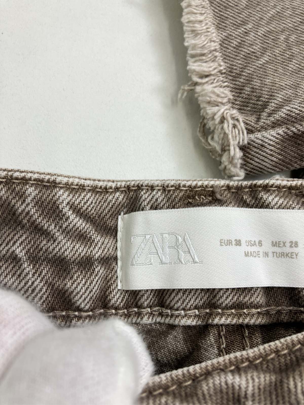 【中古】ZARA ザラ デニムパンツ EUR 38 USA 6 MEX 28 ブラウン クロップド・半端...
