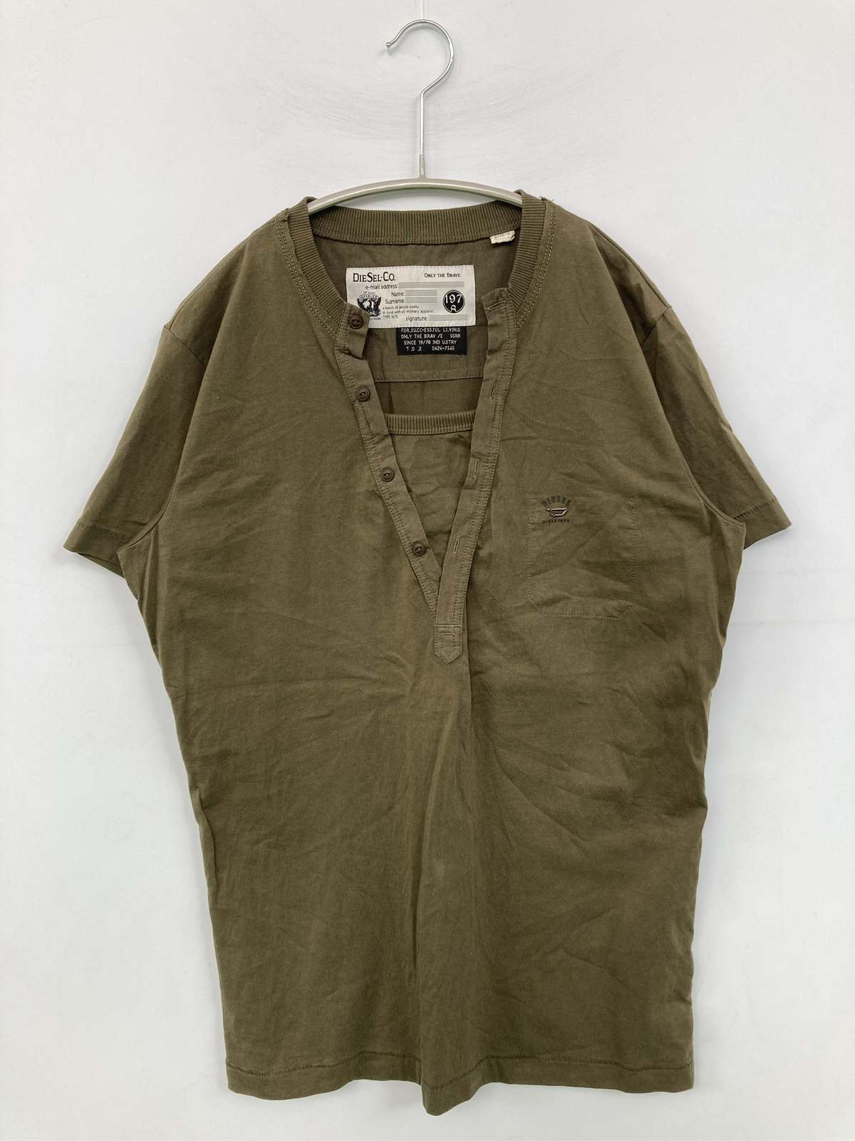 新品未使用　DIESEL T-MIND ロンt ヘンリーネック　ダメージ加工 楽天市場】ディーゼル ヘンリーネック（Tシャツ・カットソー｜トップス