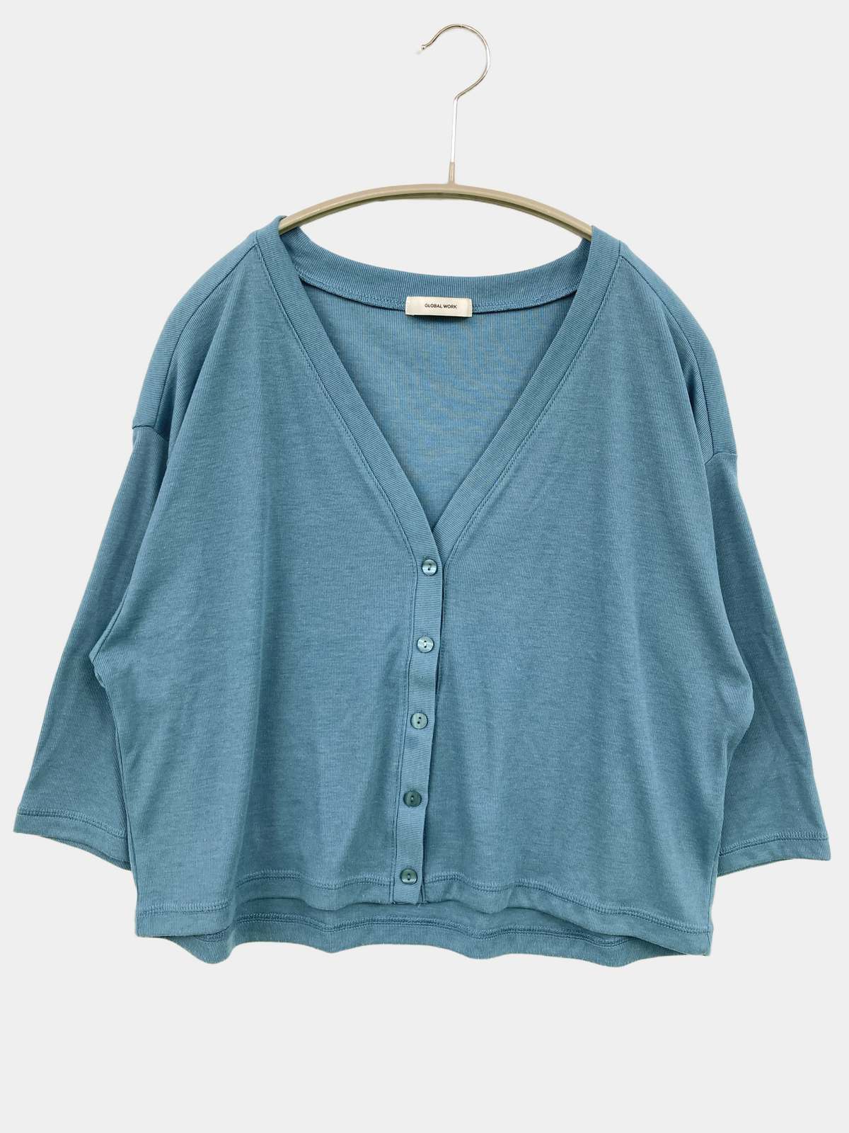 【中古】GLOBAL WORK グローバルワーク カーディガン/ボレロ SHORT スカイブルー ニット 無地 ショート丈 半端袖 レディース digdig-10072348 digdig 楽天市場店 パッケージ画像