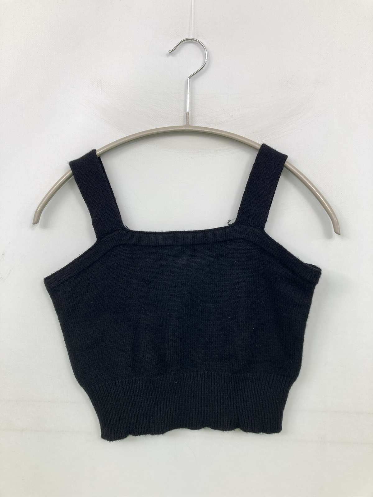 【中古】キャミソール 2 ブラック 無地 カップなし レディース