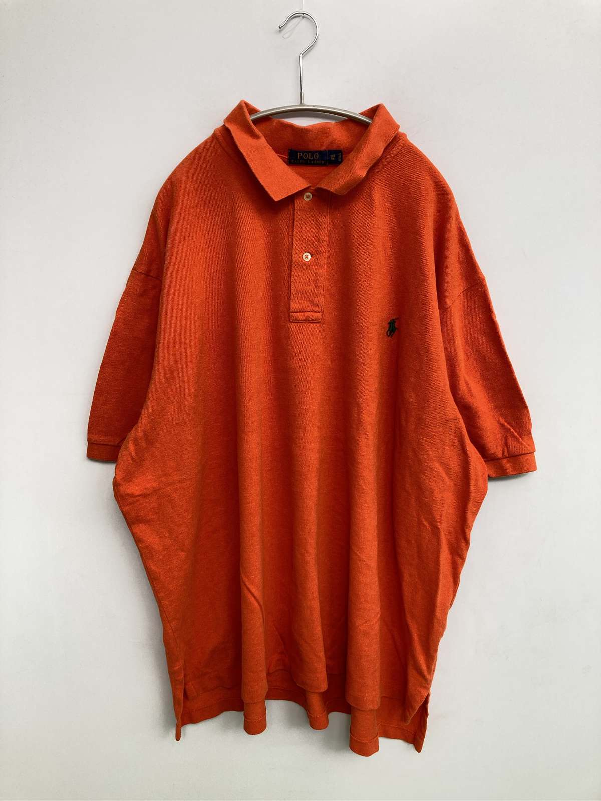 【中古】Polo Ralph Lauren ポロラルフローレン ポロシャツ 3XB BIG オレンジ 無地...