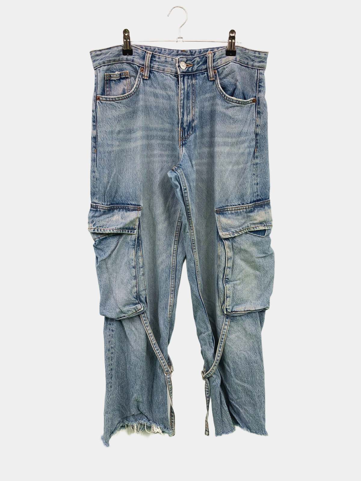 【中古】ZARA ザラ デニムパンツ USA 6 ブルー フルレングス 無地 レギュラー ストレート ヴィンテージ レディース
