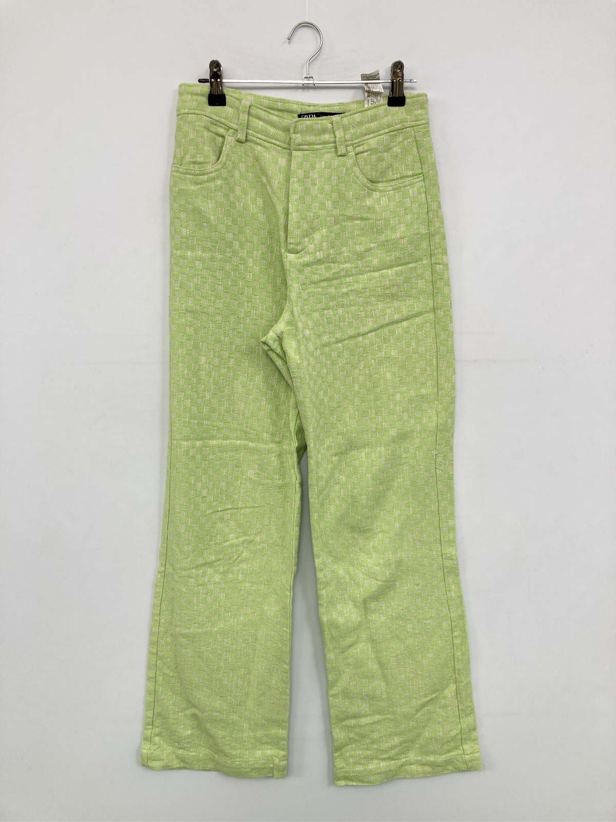 【中古】ZARA ザラ パンツ USA XS ライトグリーン レディース