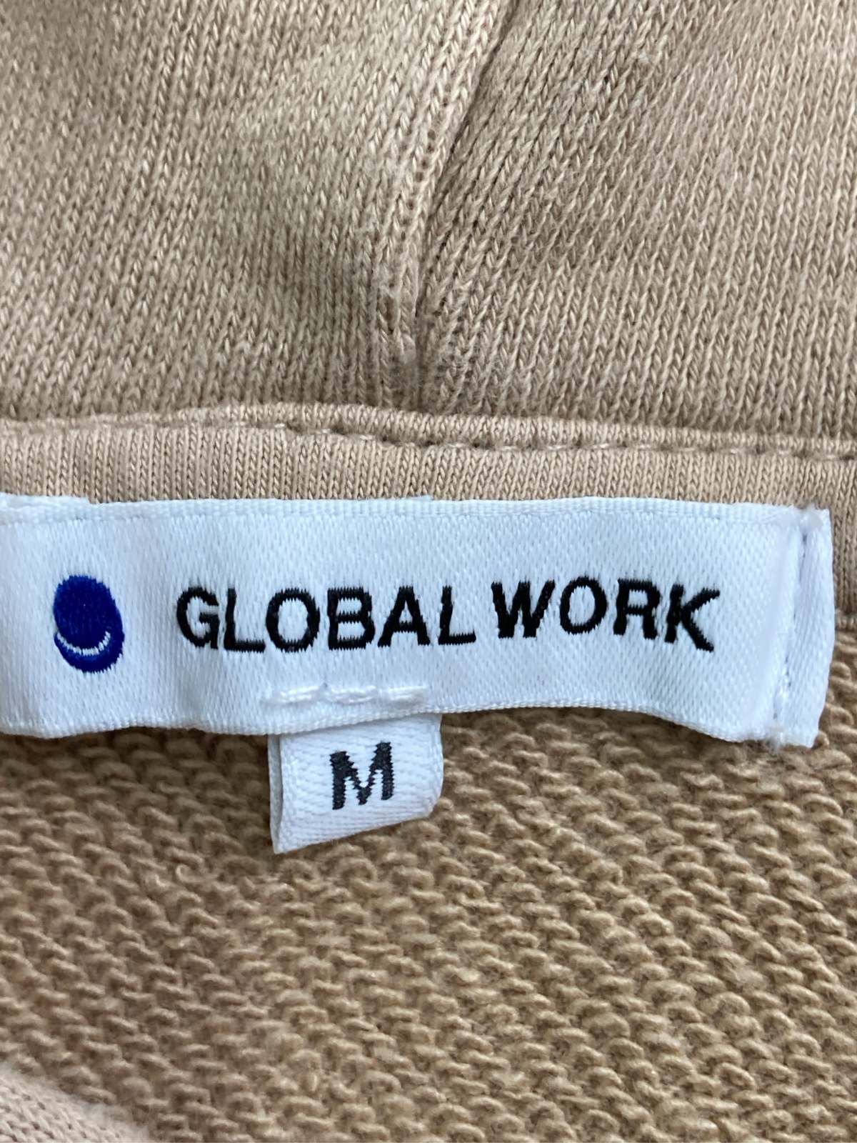 【中古】GLOBAL WORK グローバルワーク パーカー M ベージュ コットン ストレッチ 無地 前面プリント プルオーバー 長袖 レディース ブランド古着 digdig-10077274 digdig 楽天市場店 サンプル画像3