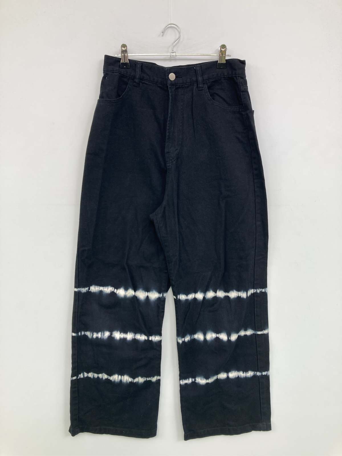 【中古】sedacle セダクル デニムパンツ M ブラック フルレングス 無地 その他総柄 ワイド・ルーズ ストレート レギュラー レディース