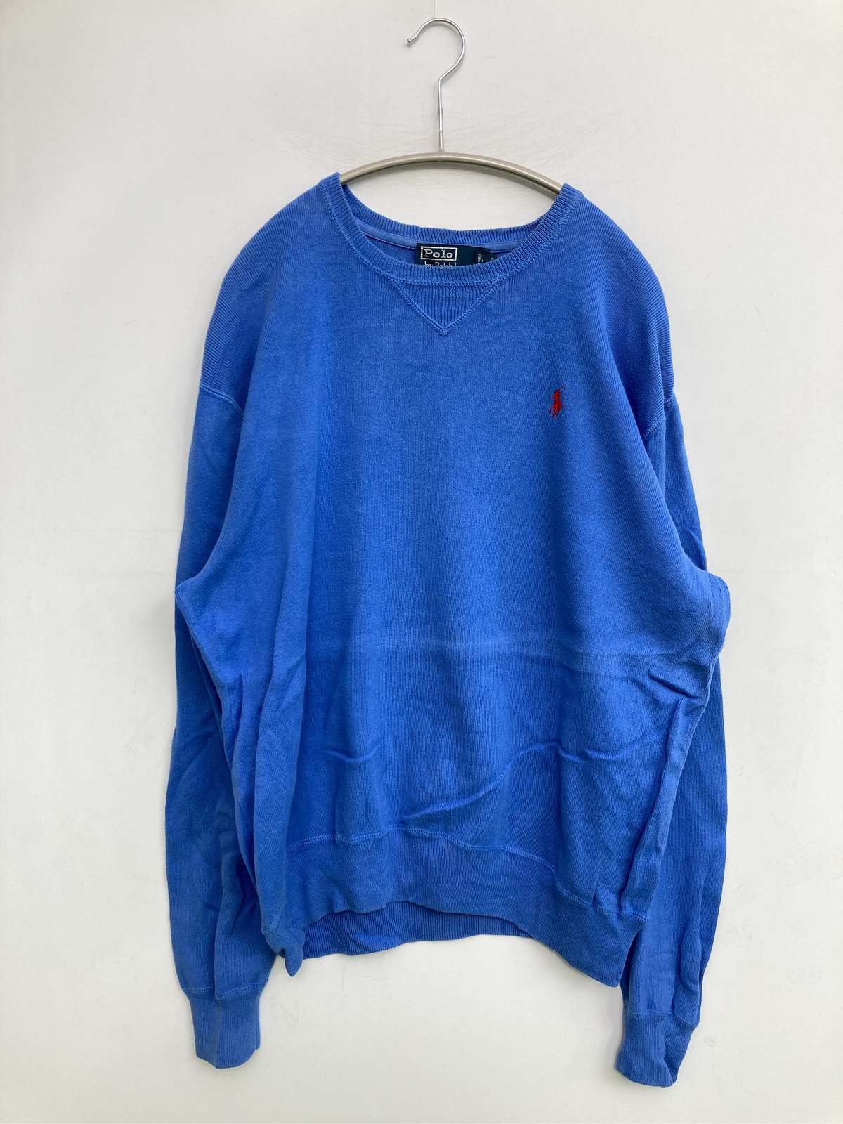 【中古】Polo by Ralph Lauren ポロバイラルフローレン ニット/セーター M ブルー メンズ ブランド古着