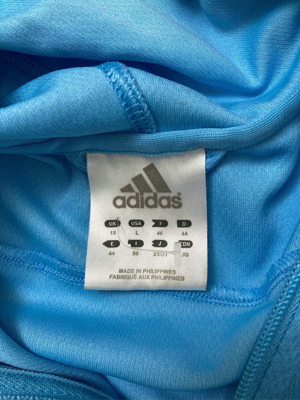 【中古】adidas アディダス ジャージ/トラックジャケット 2XO スカイブルー メンズ