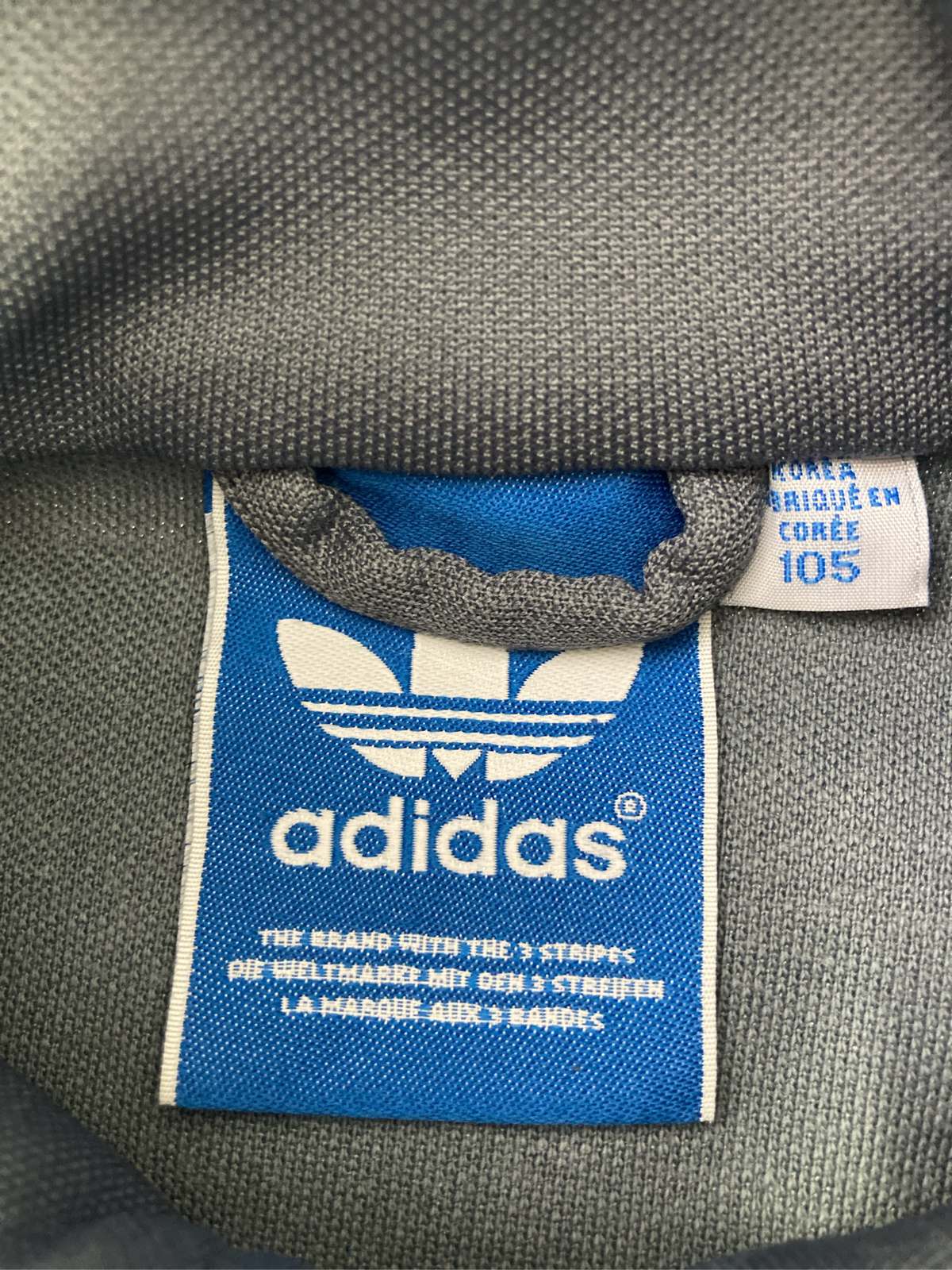 【中古】adidas アディダス ジャージ/トラックジャケット 105 グレー メンズ レデ...