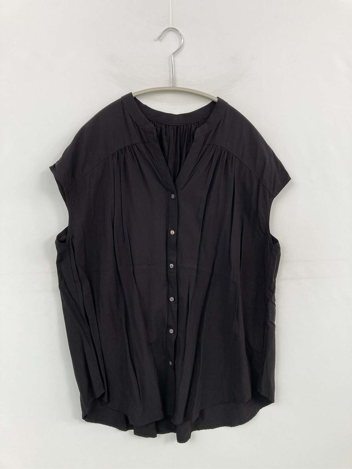 【中古】GLOBAL WORK グローバルワーク シャツ/ブラウス M ブラック 無地 ミドル丈 袖なし ノーカラー レディース digdig-10002450 digdig 楽天市場店 パッケージ画像