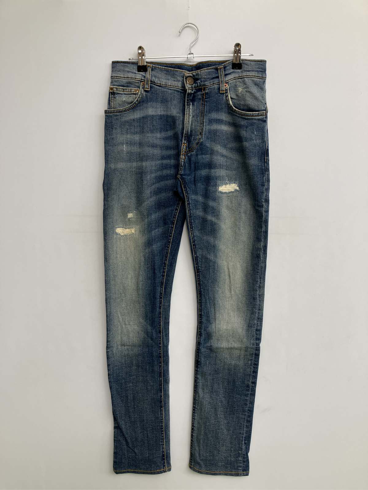 REIGN ITALIAレインイタリア◇デニムパンツ◇赤耳◇ペイント加工◇W31 