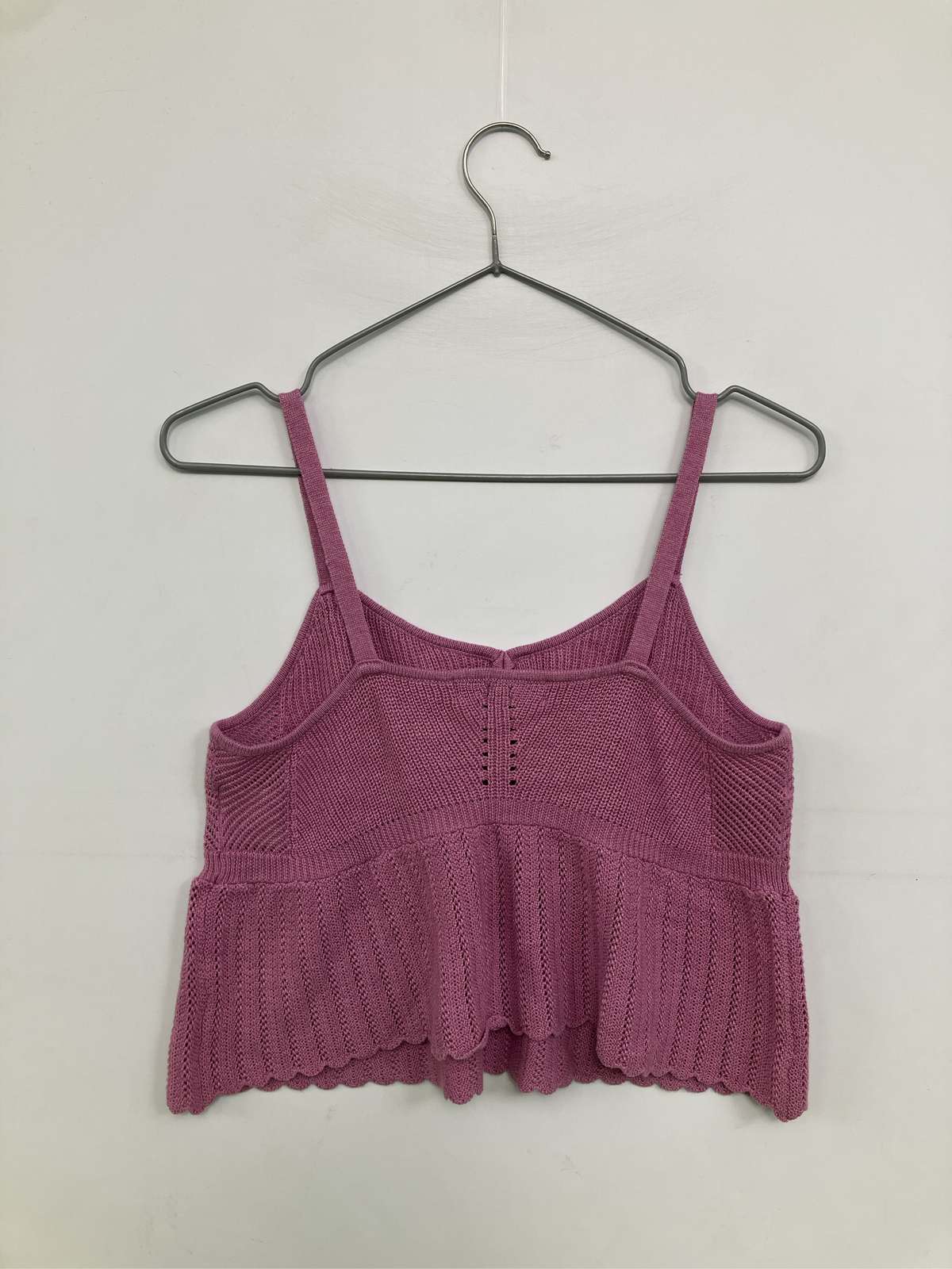 【中古】Lindsay キャミソール L パープル 無地 カップなし レディース