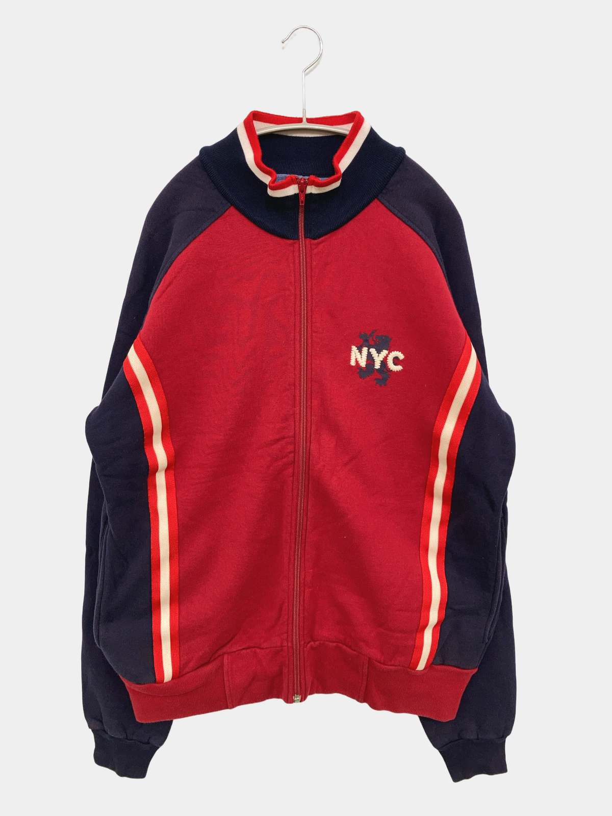 【中古】TOMMY HILFIGER トミーヒルフィガー ジャージ/トラックジャケット L レッド メンズ ブランド古着 送料無料