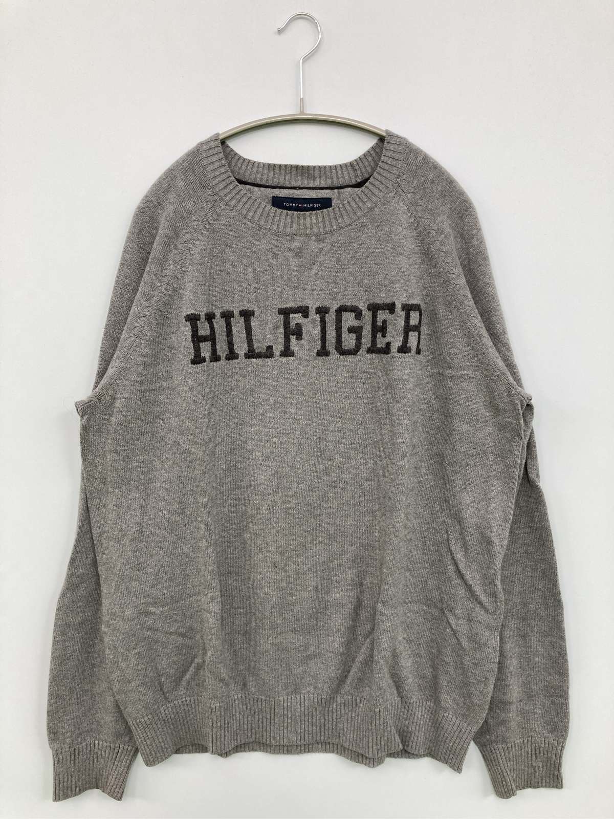 【中古】TOMMY HILFIGER トミーヒルフィガー ニット/セーター L グレー レディース