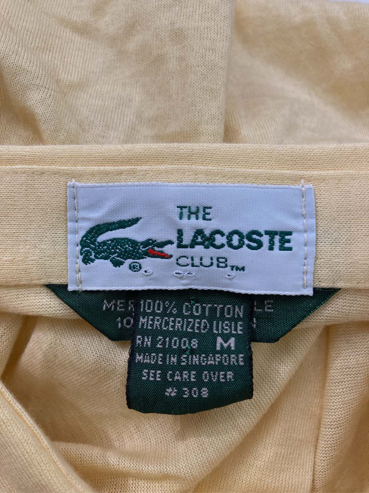 【中古】LACOSTE ラコステ ポロシャツ M イエロー メンズ