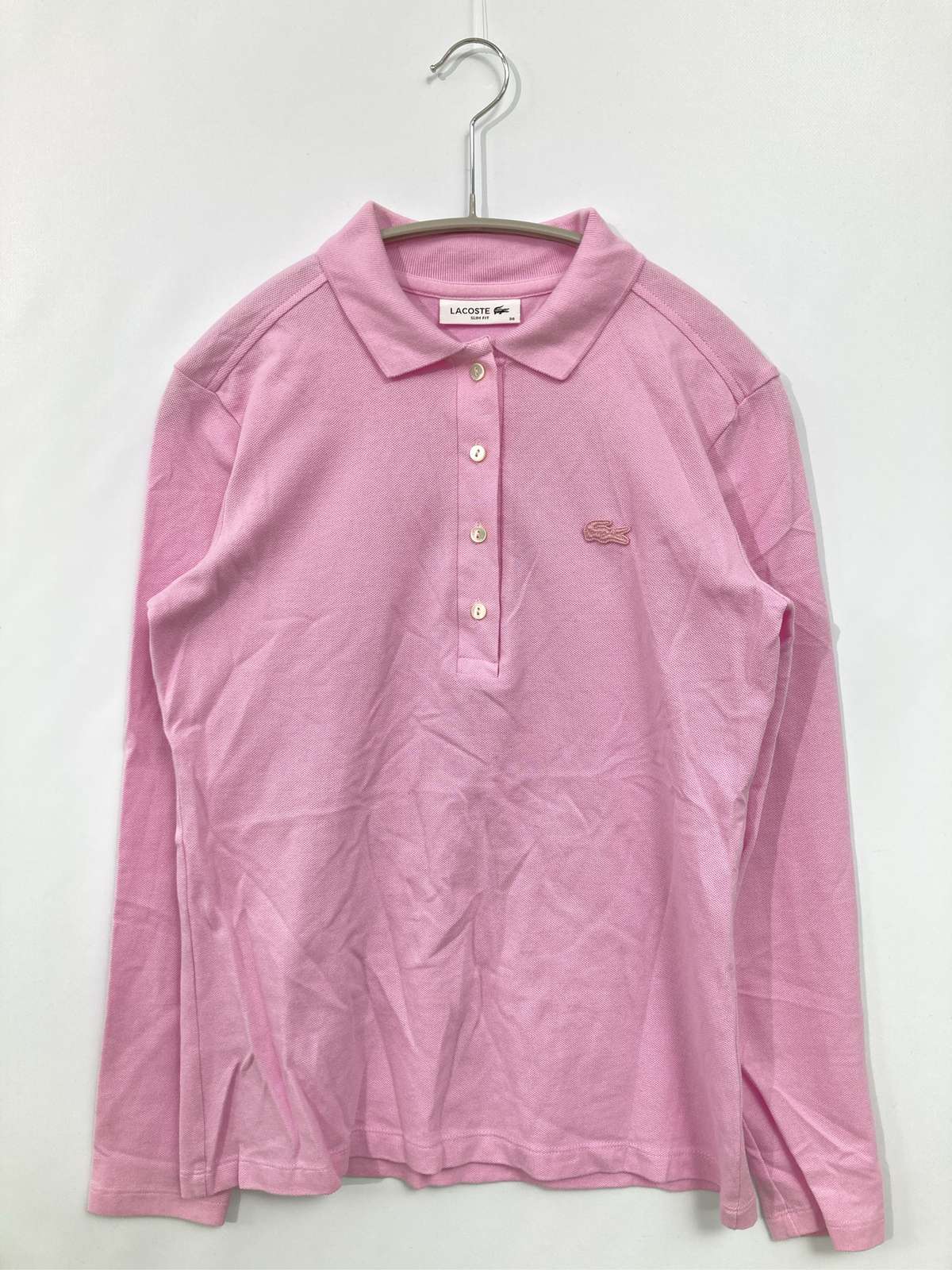 【中古】LACOSTE ラコステ ポロシャツ 36 ピンク レディース