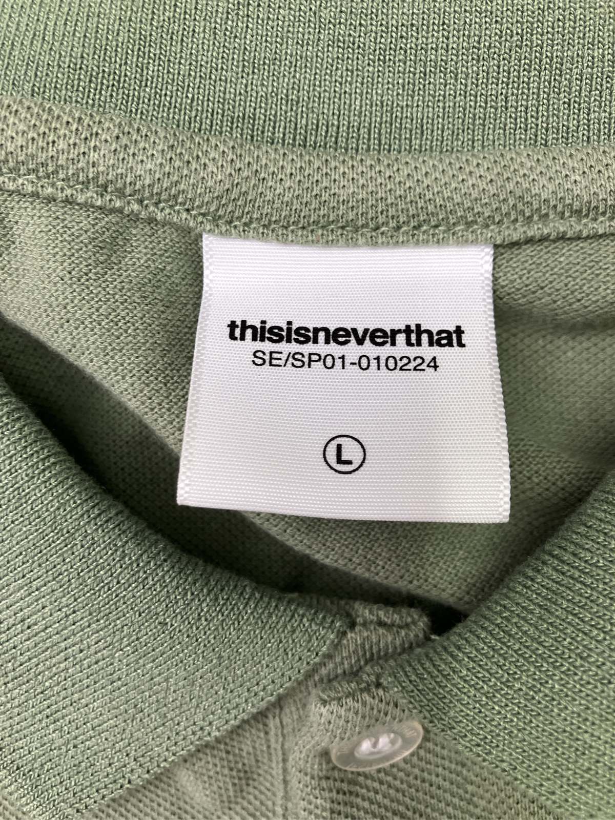 【中古】thisisneverthat ディスイズネバーザット ポロシャツ L カーキ 無地 ワン...