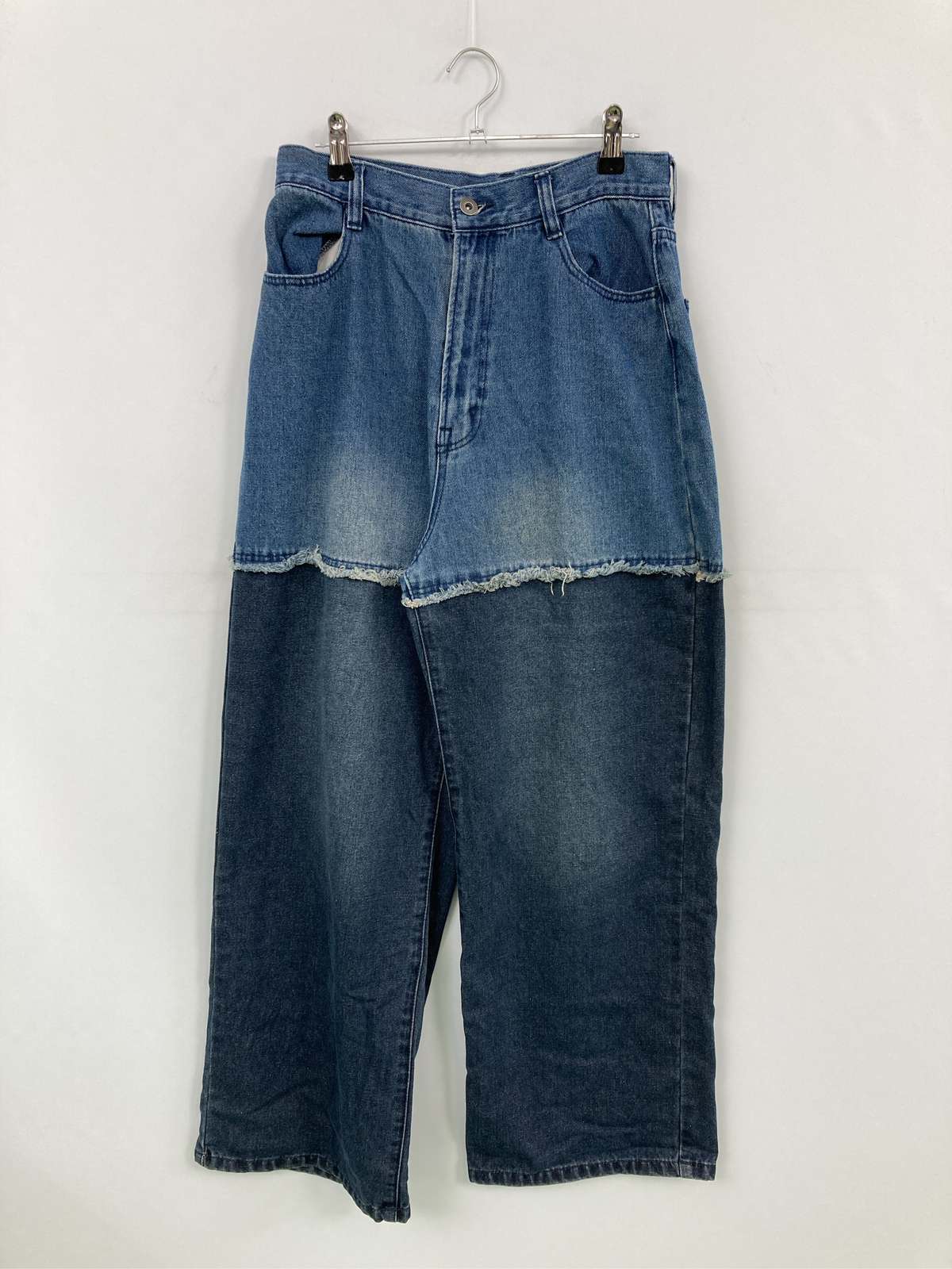 【中古】sedacle セダクル デニムパンツ S ブルー フルレングス 無地 ワイド・ルーズ ストレート レギュラー ヴィンテージ レディース