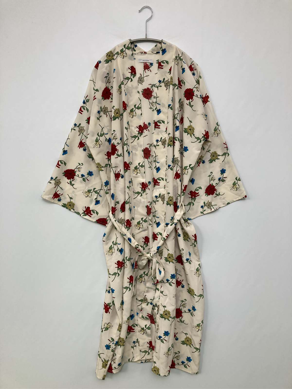 【中古】JEANASIS ジーナシス ワンピース F アイボリー 花柄・ボタニカル柄 半端袖...