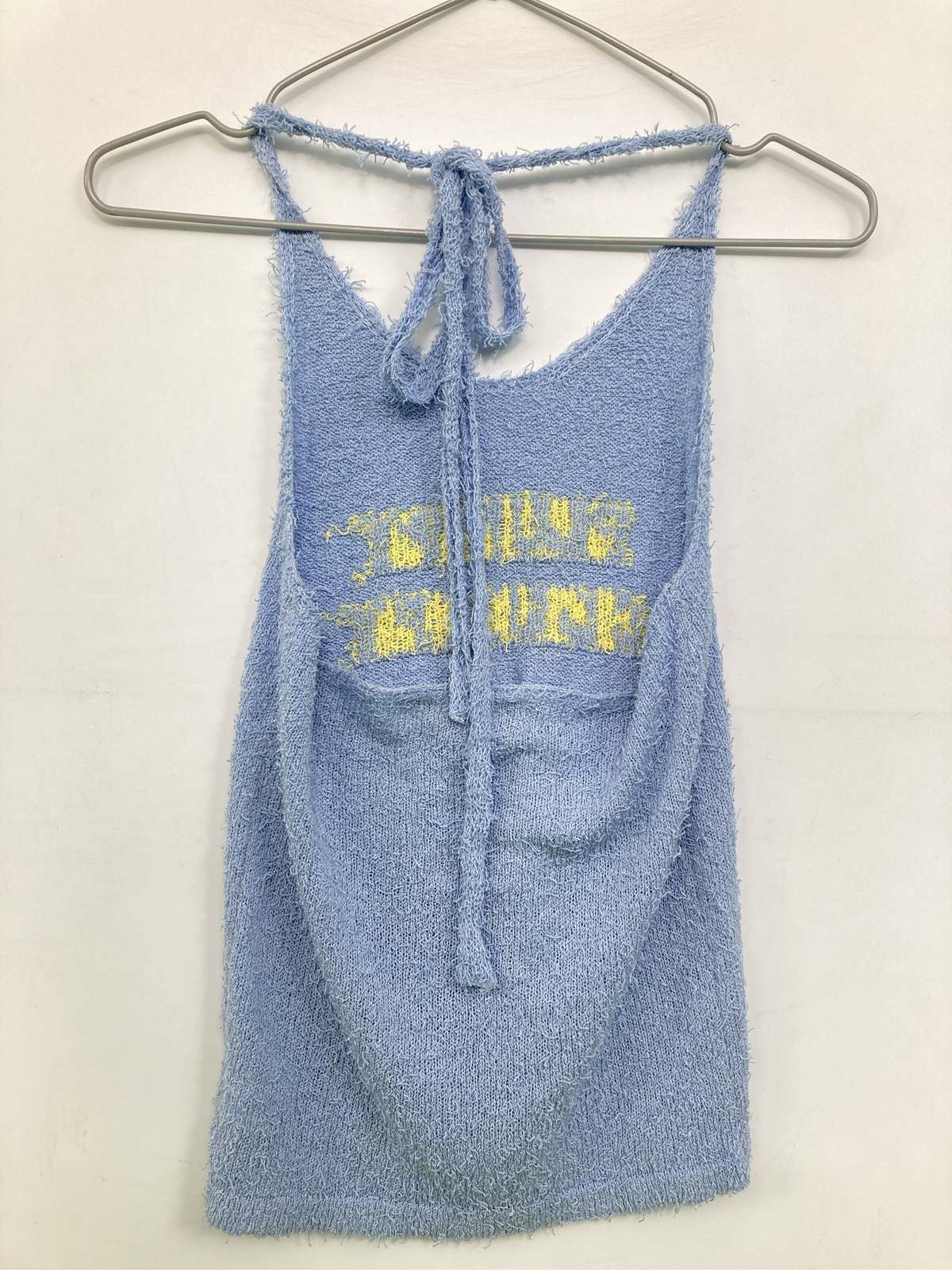 【中古】LUVISTRUE キャミソール FREE スカイブルー カップなし 前面プリント ブラ...