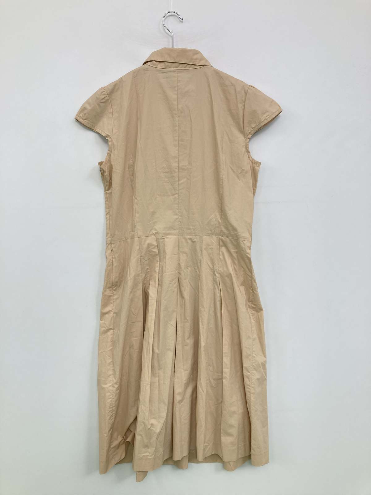 【中古】Belle Maison ベルメゾン シャツワンピース 13AR ベージュ コットン 無地 ...