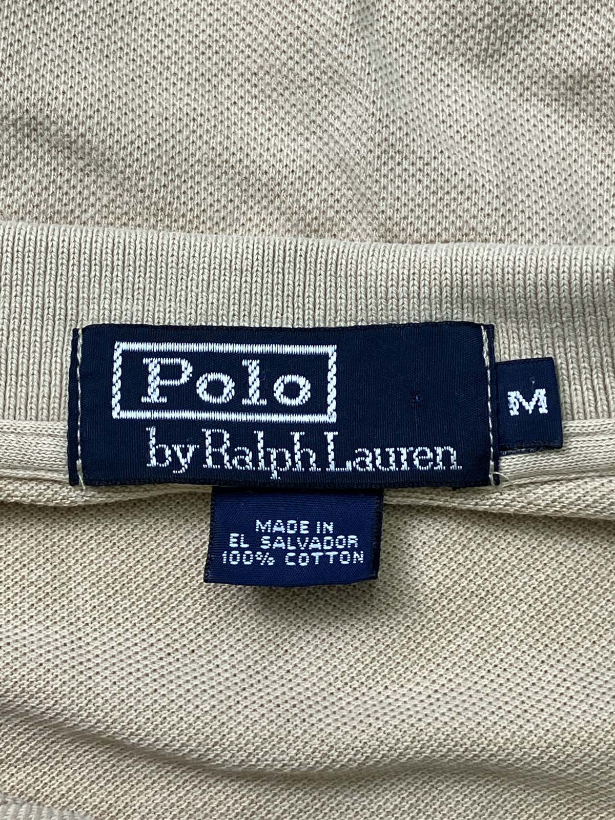 【中古】Polo by Ralph Lauren ポロバイラルフローレン ポロシャツ M ベージュ 無...