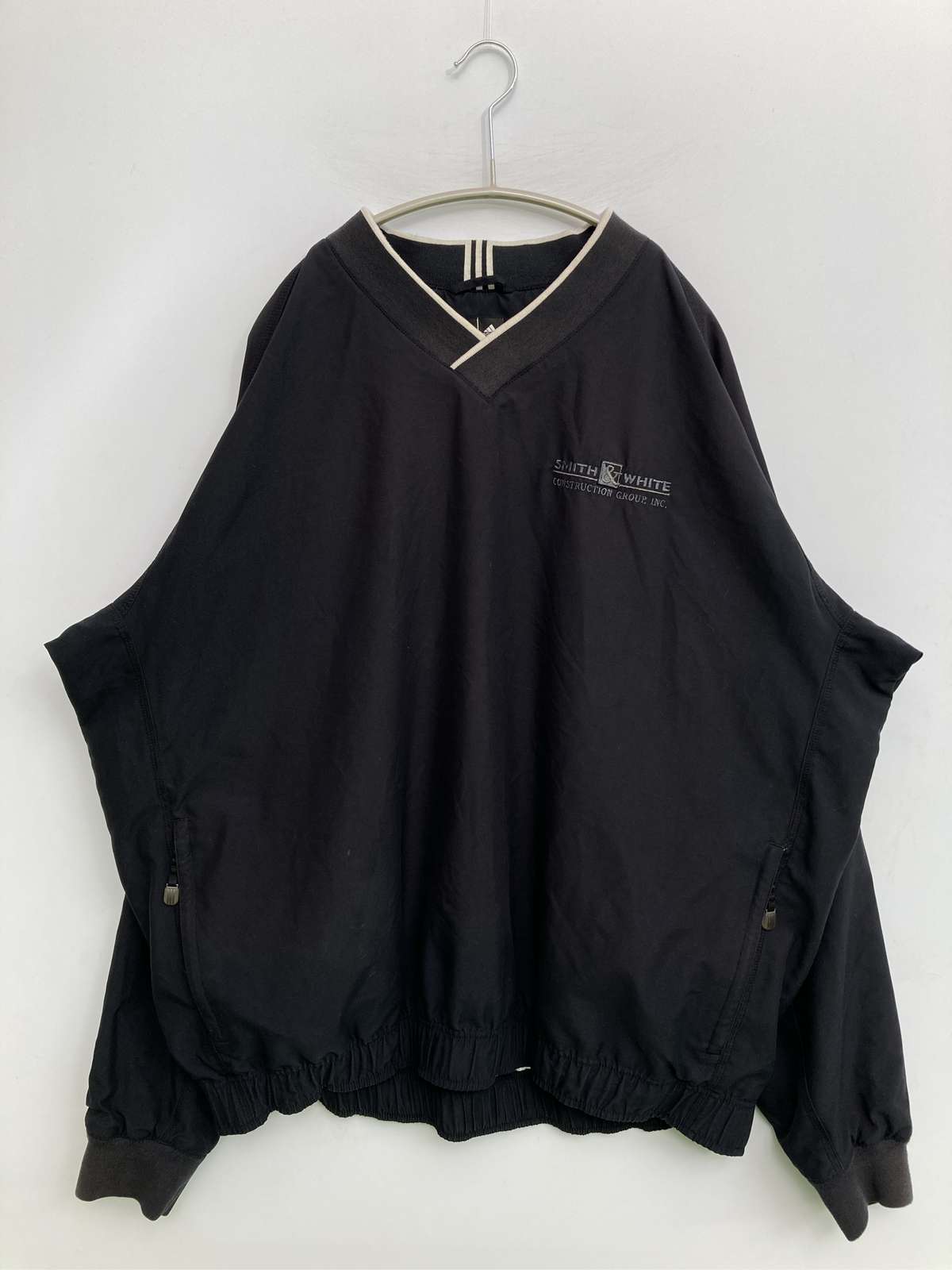 【中古】adidas アディダス ナイロンジャケット XL ブラック メンズ
