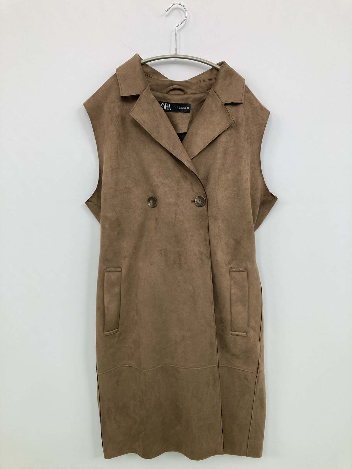 【中古】ZARA ザラ ベスト XS ブラウン レディース