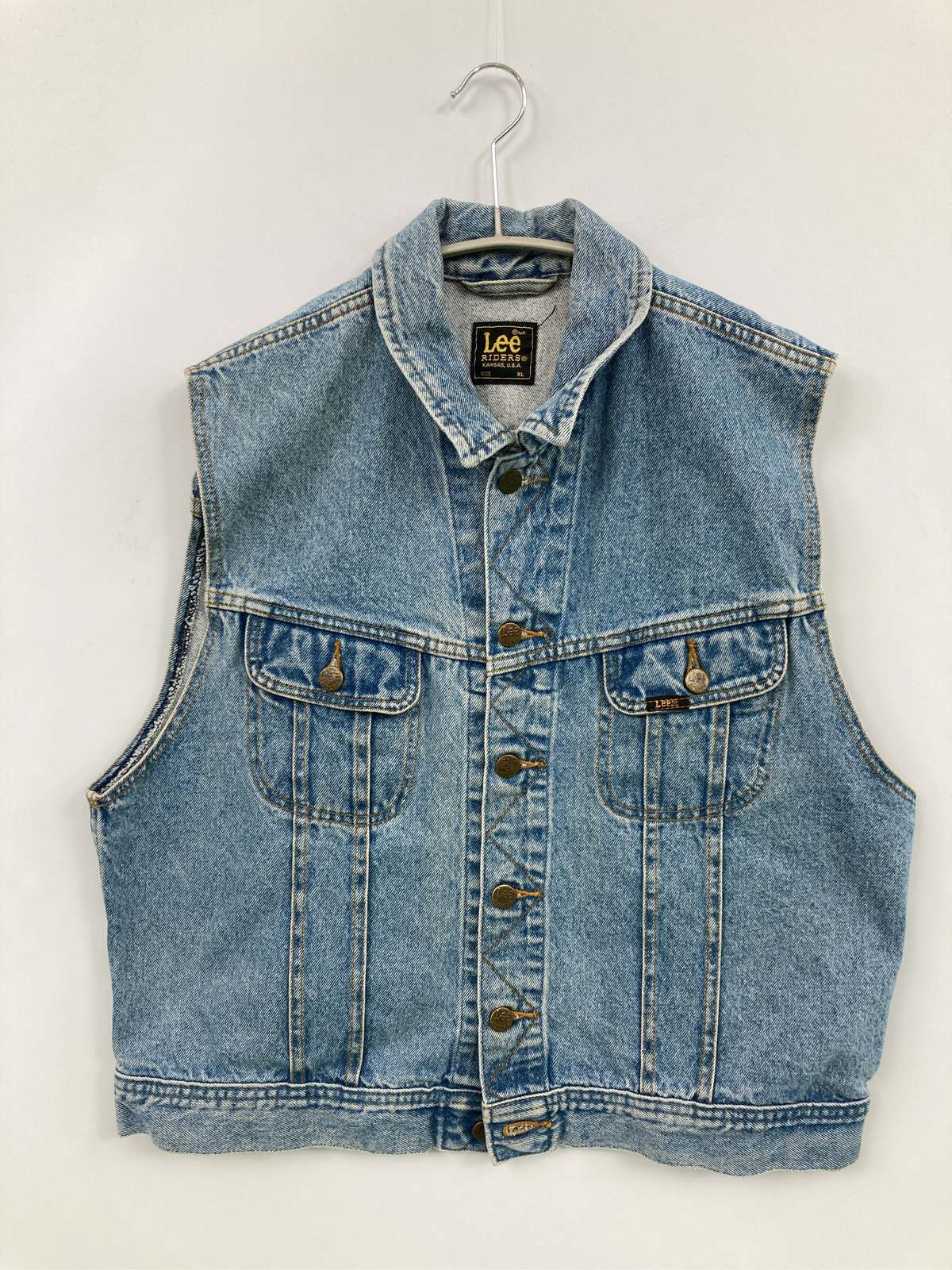 【中古】Lee リー ベスト XL ブルー メンズ