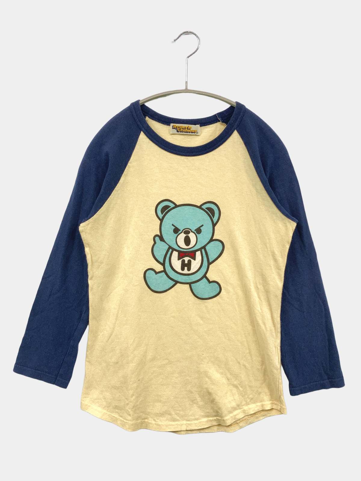 【中古】HYSTERIC GLAMOUR ヒステリックグラマー Tシャツ/カットソー FREE イエロー 無地 前面プリント ミドル丈 長袖 クルーネック(丸首) メンズ ブランド古着 送料無料