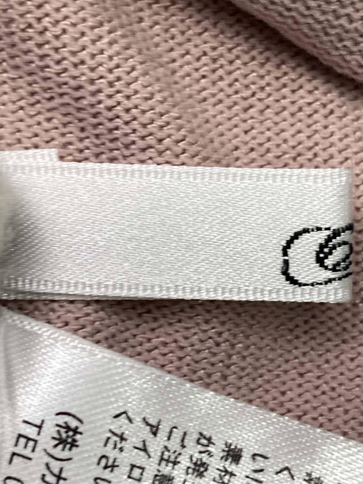 【中古】Carina Luce ニット/セーター M ピンク 無地 リボン ミドル丈 袖なし スクエアネック レディース