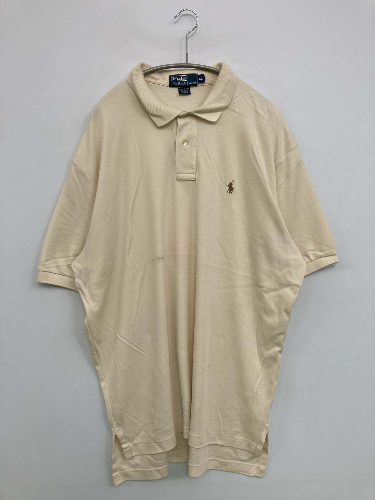 【中古】Polo by Ralph Lauren ポロバイラルフローレン ポロシャツ XL ベージュ 無...
