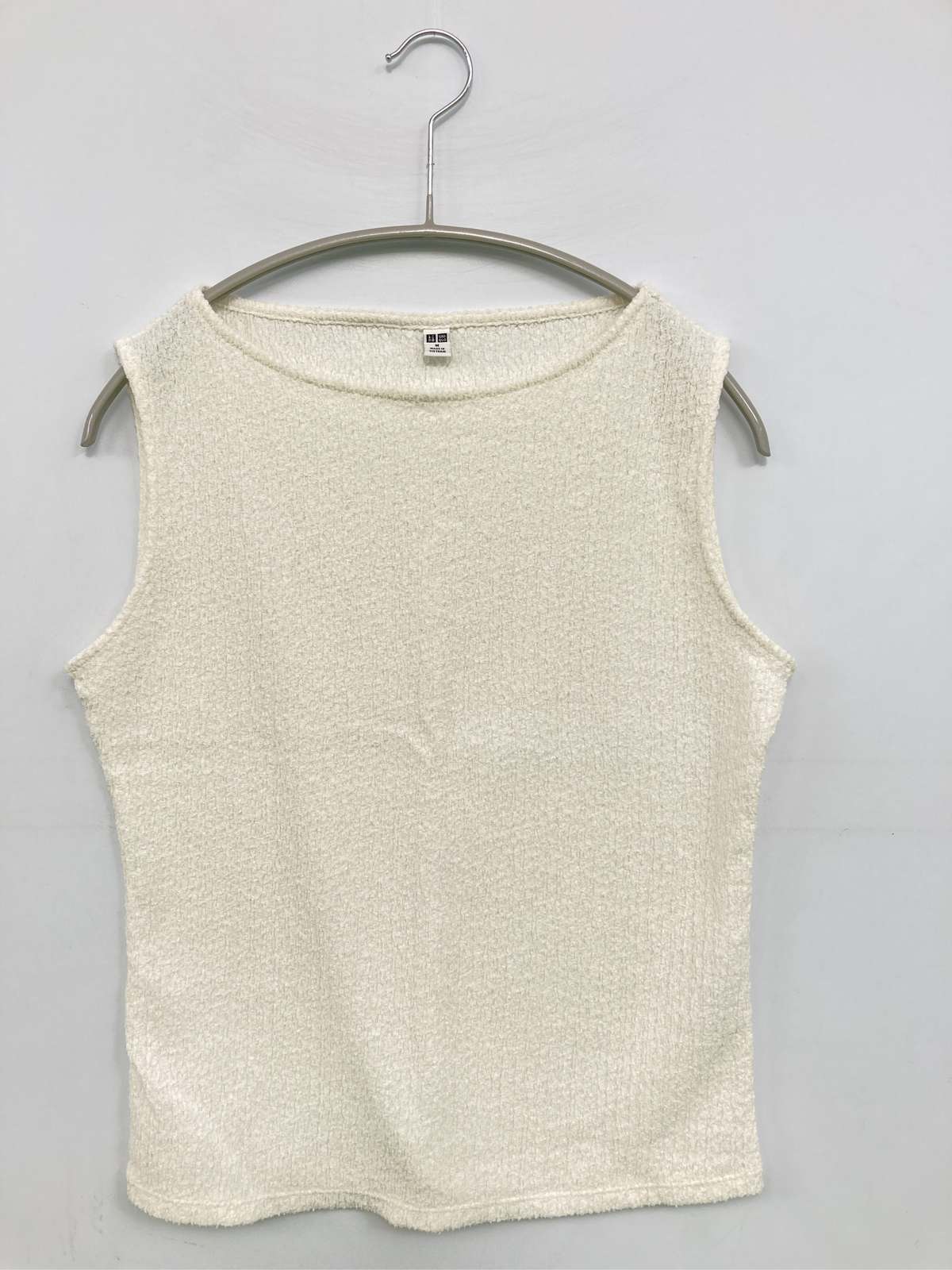 【中古】UNIQLO ユニクロ タンクトップ M アイボリー 無地 レディース