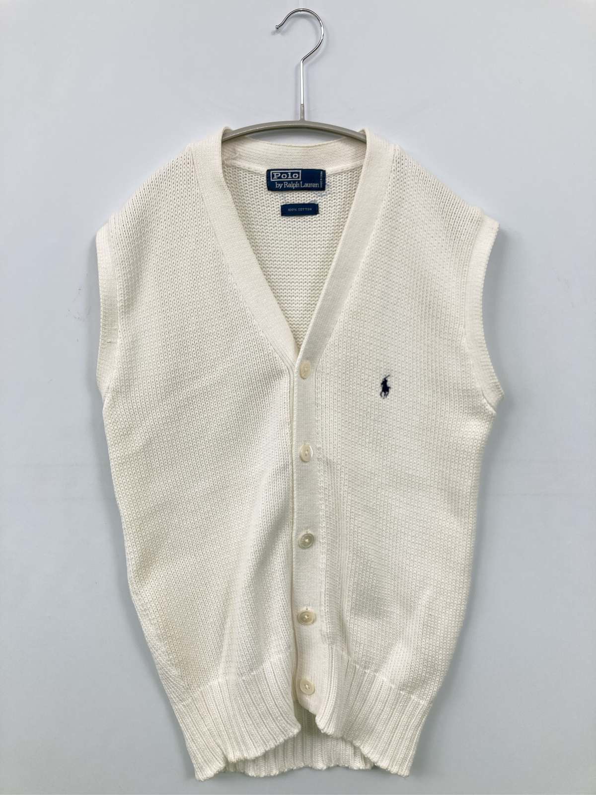 【中古】Polo by Ralph Lauren ポロバイラルフローレン ベスト ホワイト メンズ
