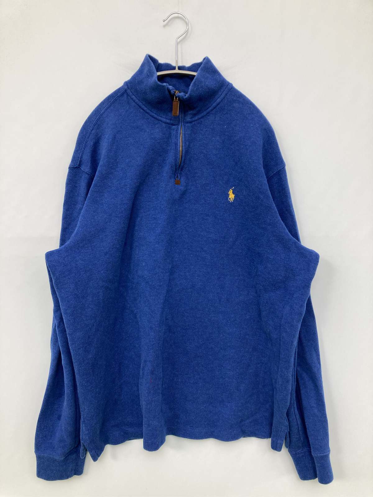 Polo Ralph Lauren ポロラルフローレン スウェット L ブルー 長袖 無地 ワンポイント 刺繍 コットン メンズ