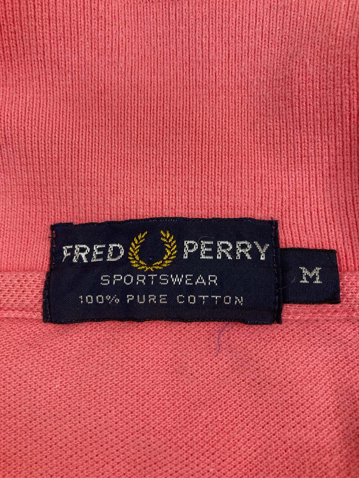 【中古】FRED PERRY フレッドペリー ポロシャツ M ピンク メンズ
